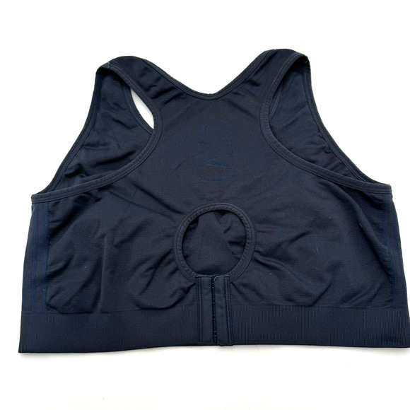 LANE BRYANT LIVI ACTIVE 22/24 Navy Wireless Medium-Impact Seamless Sports Bra - Picture 4 of 7
